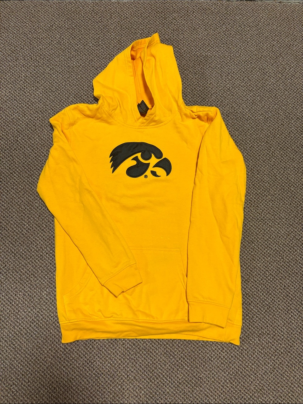 Kids' Iowa Hawkeye Hoodie with Appliqué Black Tigerhawk Logo